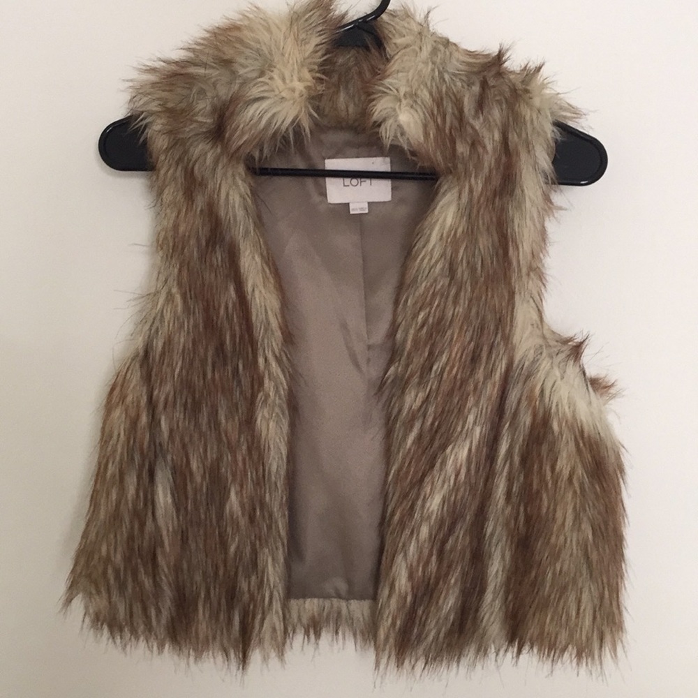 Ann Taylor LOFT Faux Fur Vest
